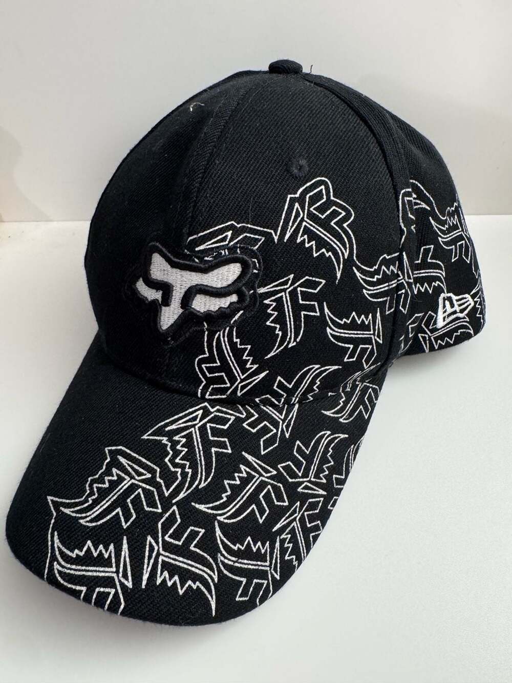 Fox Racing All Over Print Black Adjustable Baseball Cap Hat